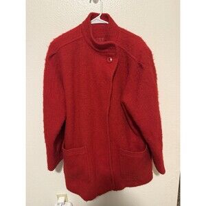 Vintage Union Made Originals By Denise Women’s Bright Red Mohair Coat